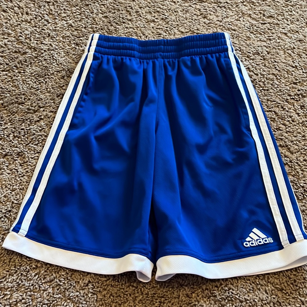 Blue/white athletic shorts
